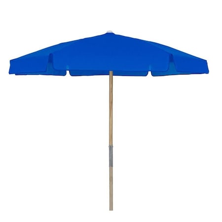 Fiberbuilt Home Fiberbuilt Home 7BPU-6R-WDO-TX-Pacific Blue 7.5 ft. Hex Beach Umbrella 6 Rib Push Up Natural Oak with Pacific Blue Vinyl Coated Weave Canopy 7BPU-6R-WDO-TX-Pacific Blue